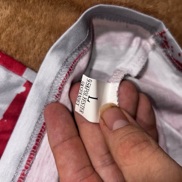 American Flag Women Large Crew Neck Print USA Star Stripe Short Sleeve Shirt (Q) - Picture 6 of 7